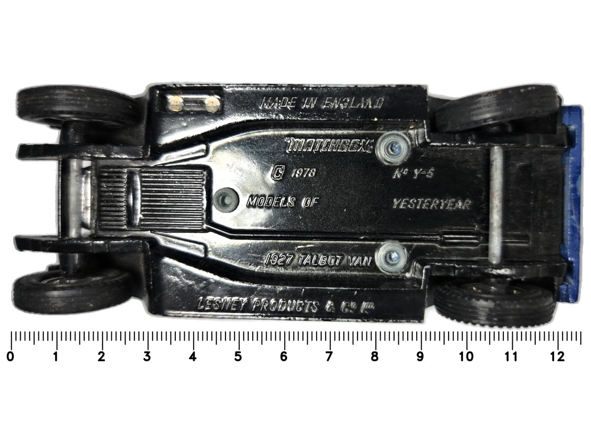 1927 Talbot Van Matchbox 1978 Niebieski 1:32 Made in England Menier – zdjęcie 7