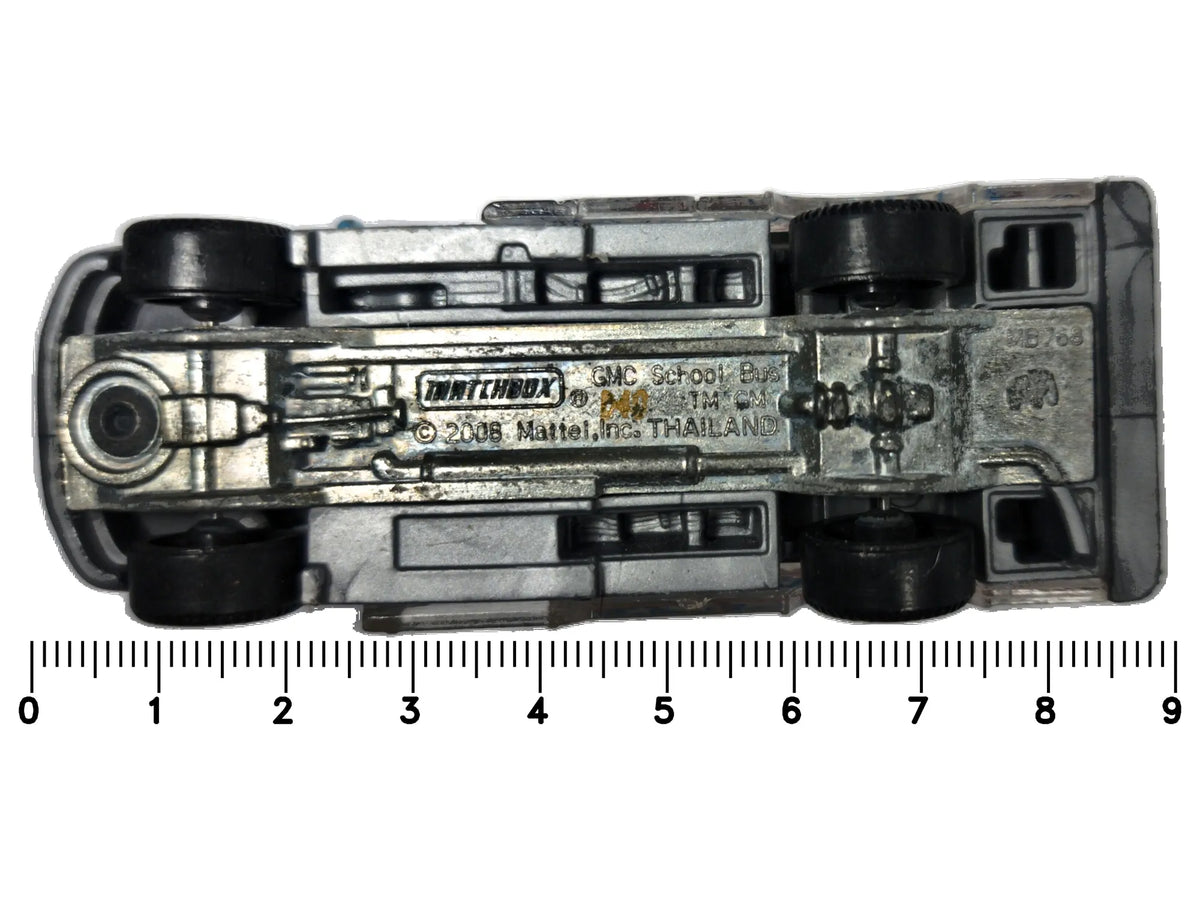 GMC School Bus Matchbox 2008 1:64 Autobus SAM'S MOVING Luzak School Bus – zdjęcie 7