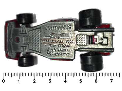 FORMULA 5000, Matchbox 1975, Die cast NO.36, Czerwony, 1:61, Resoraki – zdjęcie 7