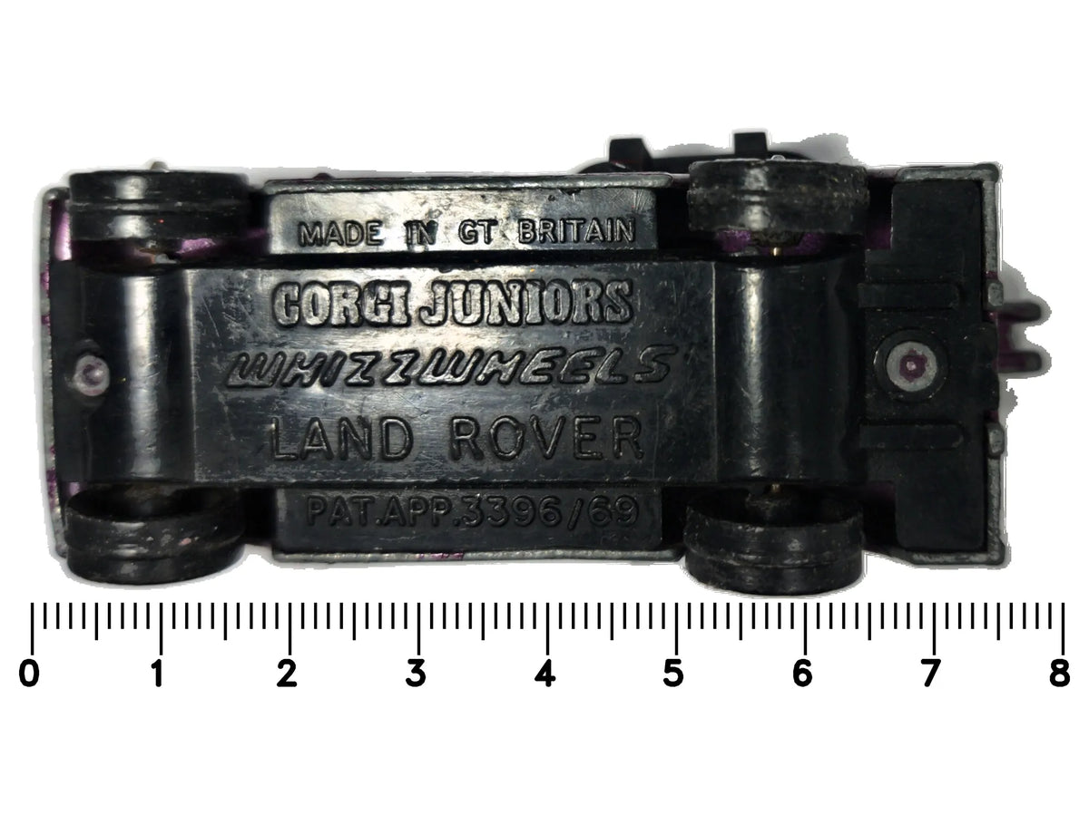 LAND ROVER, Corgi Juniors, Made in Gt Britain, Die cast 3396/69 Fiolet 1:64 – zdjęcie 7