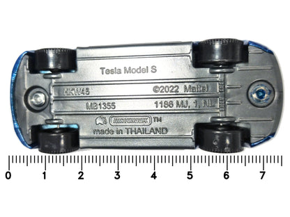 Tesla Model S Matchbox 2022 1:64 Niebieski Samochód osobowy – zdjęcie 7