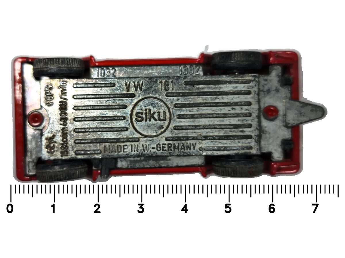 Volkswagen 181 SIKU 1983 1:52 Made in W.-Germany Luzak Czerwony 2xMetal – zdjęcie 7