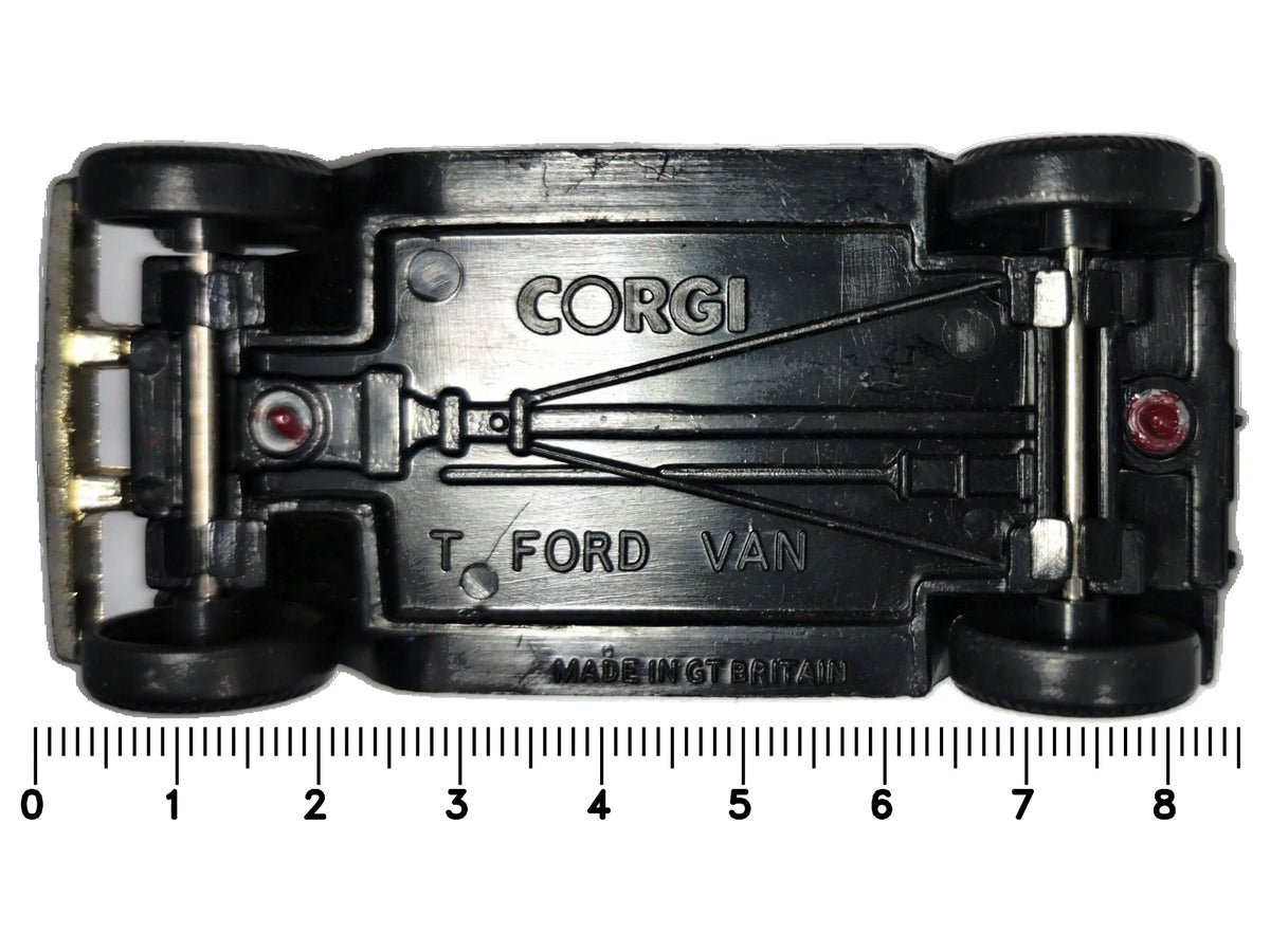 T Ford Van Corgi Bordowy 1:40 Made in Great Britain – zdjęcie 7