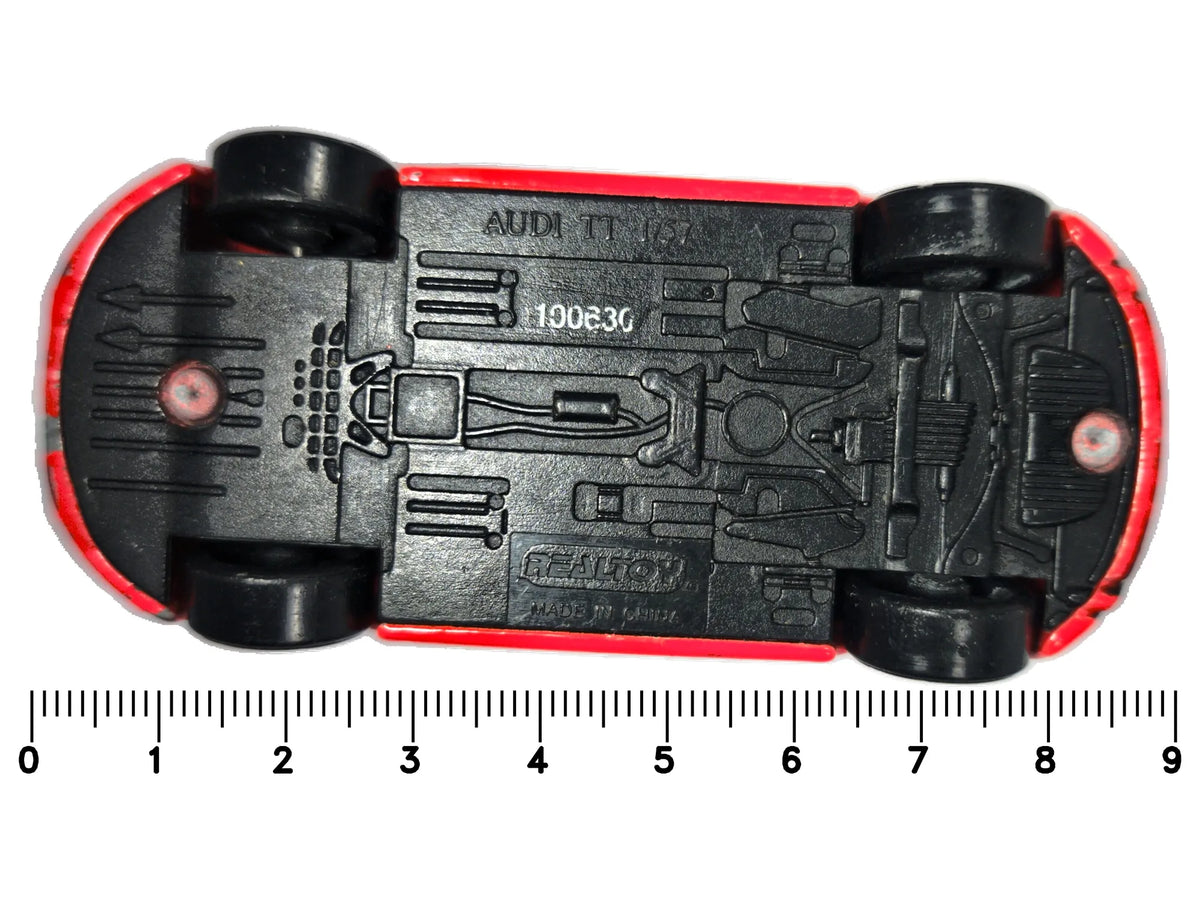 AUDI TT RS COUPE, Realtoy, Die cast 190E3G Jaskrawy Czerwony 1:64, Resoraki – zdjęcie 7