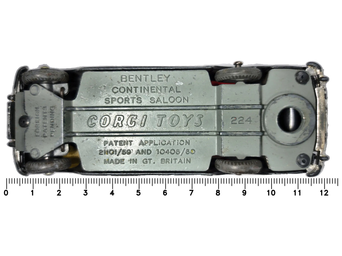 Bentley Continental Sports Saloon Corgi Czarny 1:40 Made in Great Britain – zdjęcie 7