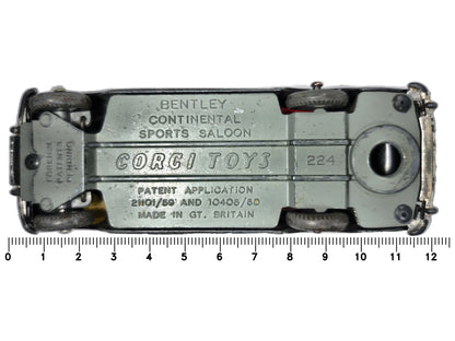 Bentley Continental Sports Saloon Corgi Czarny 1:40 Made in Great Britain – zdjęcie 7