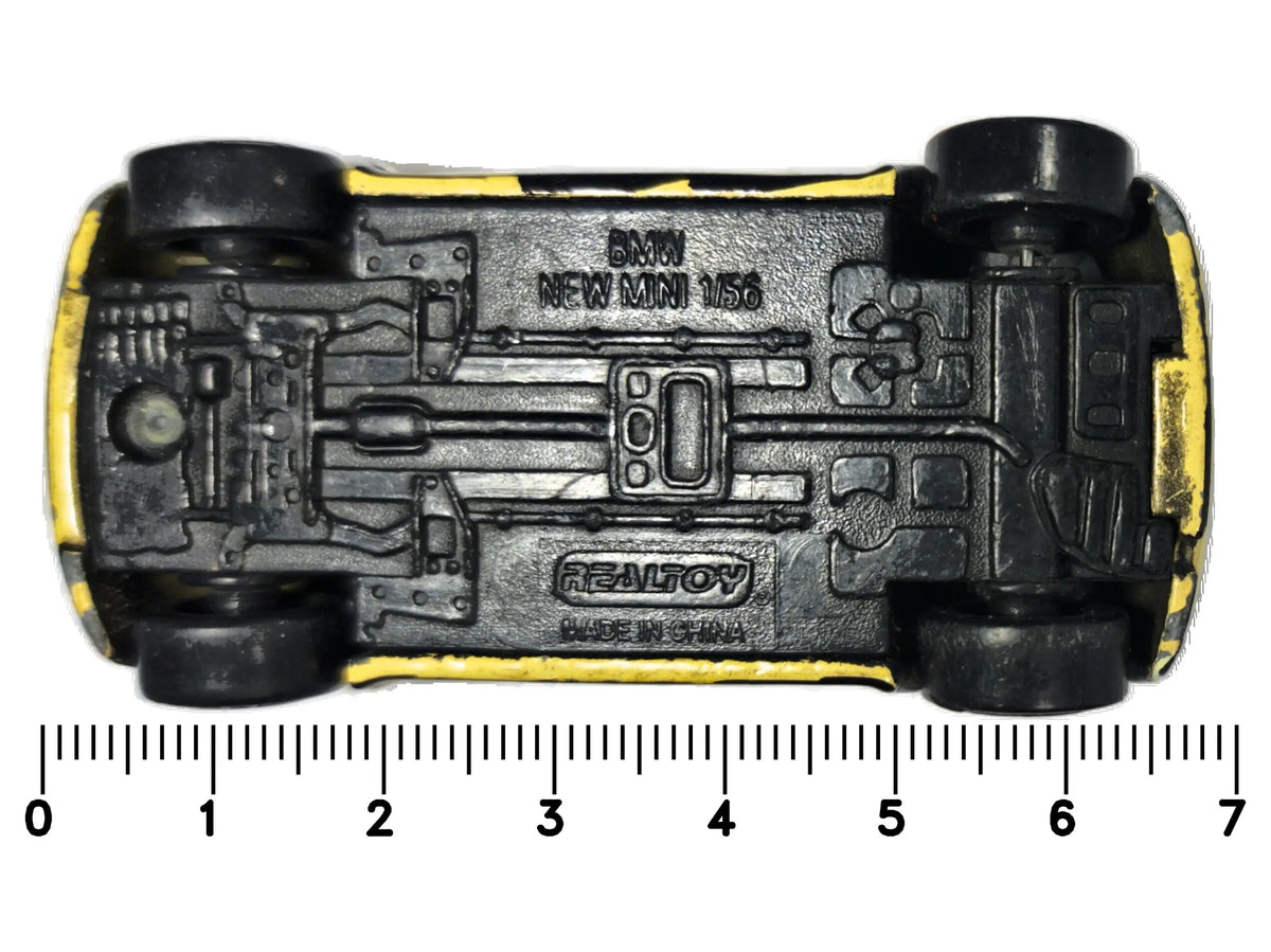 BMW NEW MINI, Realtoy, Die cast, Żółty i Czarny, 1:56, Resoraki – zdjęcie 7