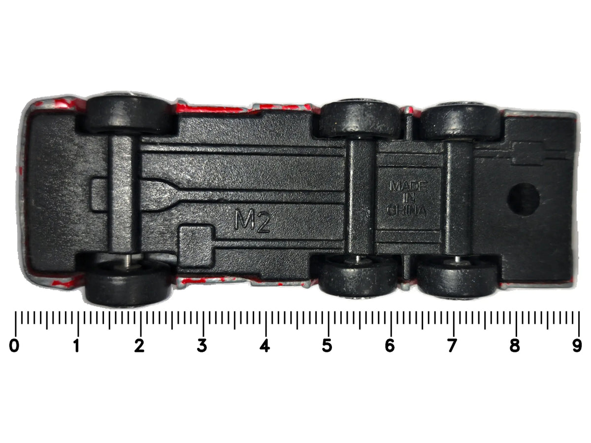 WÓZ STRAŻACKI #112, Straż pożarna, Die cast M2, Czerwony, 1:87, Resoraki – zdjęcie 7