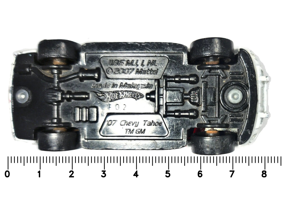 '07 CHEVY TAHOE, Hot Wheels 2007, Die cast 1186 MI I NL Biały 1:64 Resoraki – zdjęcie 7