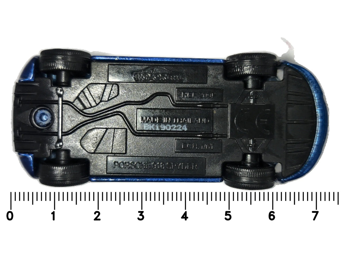 PORSCHE 918 SPYDER, Majorette, Die cast REF:209F, Niebieski, 1:61, Resoraki – zdjęcie 7
