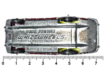 JENSEN INTERCEPTOR Whizzwheels Corgi '70 Bordowy 1:72 Made in Gt Britain – zdjęcie 7
