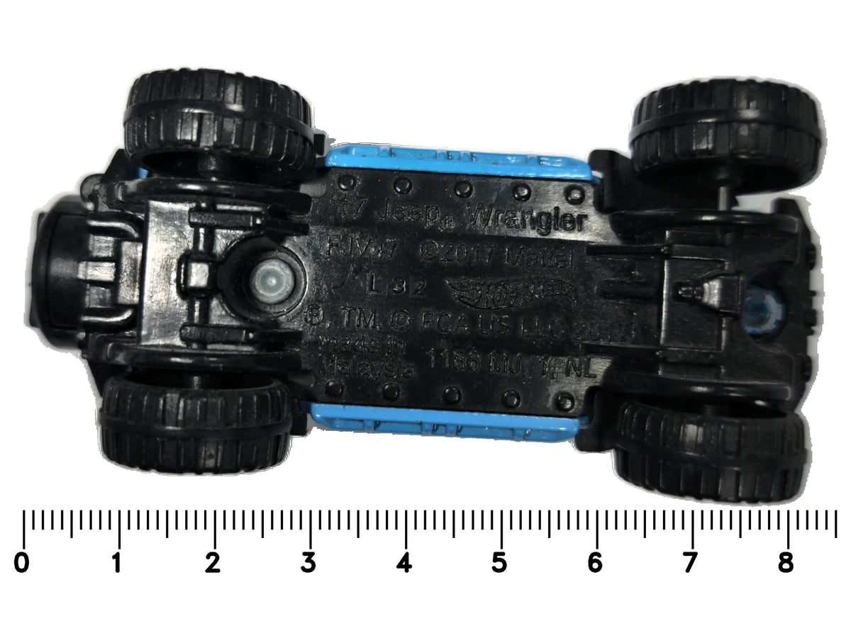Jeep Wrangler Hot Wheels 2017 Mud Studs 1:64 222 Luzak Niebieski – zdjęcie 7