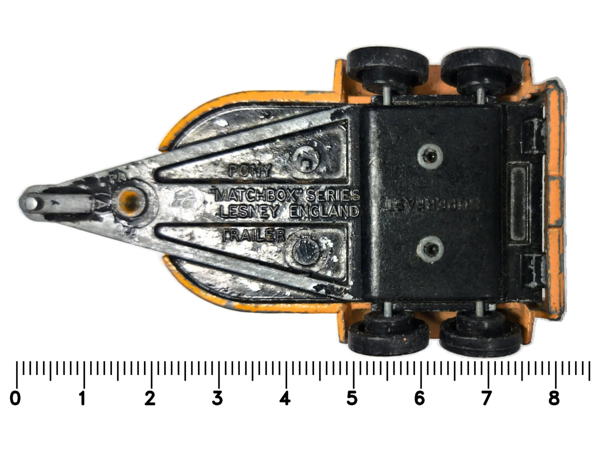 PONY TRAILER, Matchbox, Made in England, Die cast, Żółty, 1:64, Resoraki – zdjęcie 7