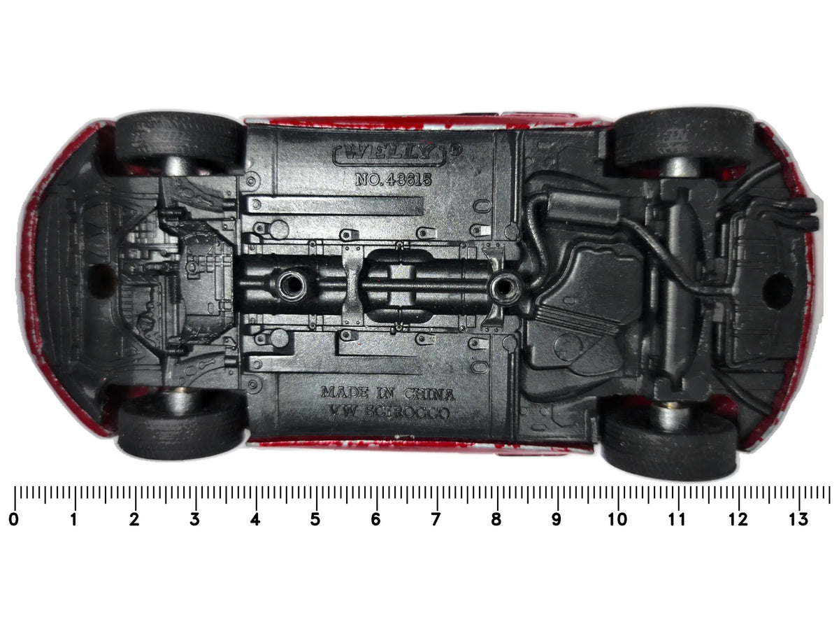 VW SCIROCCO, Welly, Die cast NO.43615, Czerwony, 1:32, Resoraki – zdjęcie 7