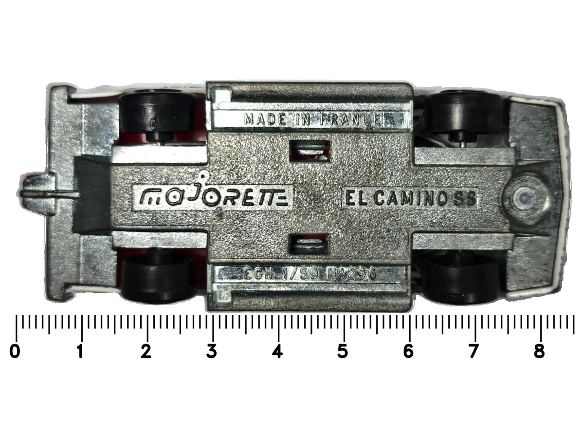 El Camino Ss Majorette '70 Biały 1:59 Made in France 2xMetal – zdjęcie 7