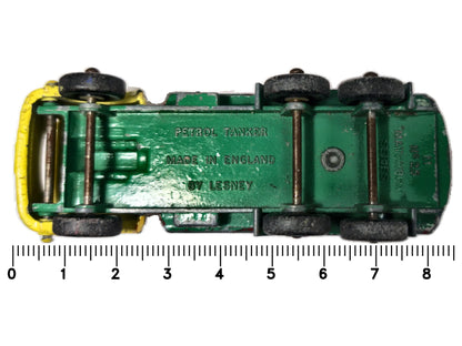 PETROL TANKER, Matchbox, Made in England, Die cast N25, Żółty 1:75 Resoraki – zdjęcie 7