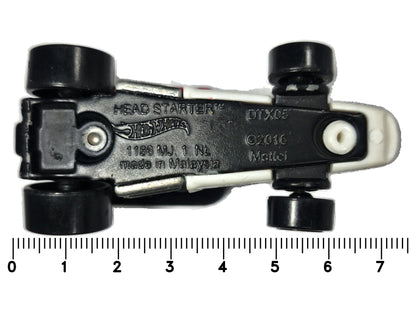 HEAD STARTER, Hot Wheels 2016, Die cast DTX05, Biały, 1:64, Resoraki – zdjęcie 7