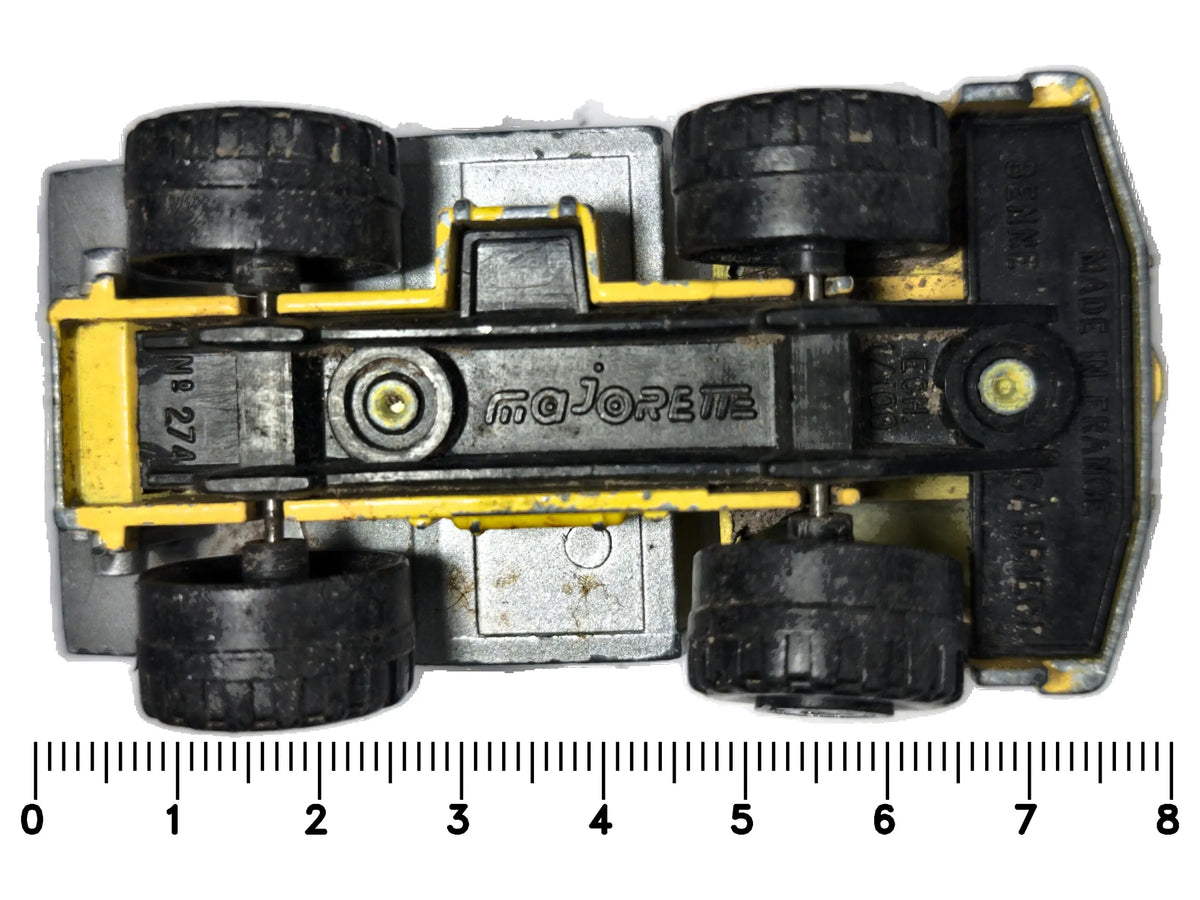 BENNER CARRIERE WYWROTKA Majorette Made in France Żółty 1:64 – zdjęcie 7