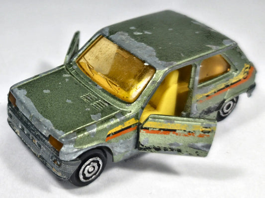 RENAULT 5 Majorette '70 Zielony 1:51 Made in France Vintage Model 2xMetal – zdjęcie 2