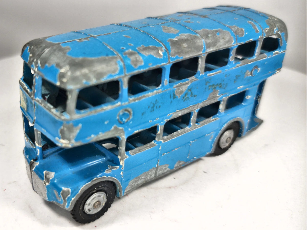 Aec Regent Rt London Bus Dinky Toys 1954-62 Niebieski 1:60 Made in England – zdjęcie 2