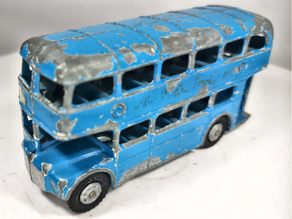 Aec Regent Rt London Bus Dinky Toys 1954-62 Niebieski 1:60 Made in England – zdjęcie 2