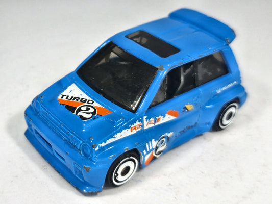 '85 Honda City Turbo Ii Hot Wheels 2017 Niebieski 1:64 – zdjęcie 2