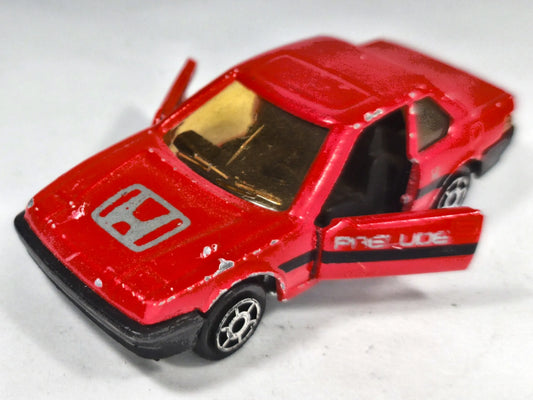 Honda Prelude Majorette 1:58 Made in France Coupe Luzak Czerwony – zdjęcie 2
