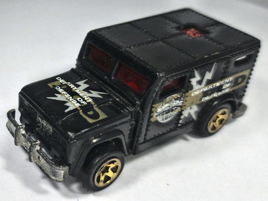 Hummer H1 Hot Wheels 1996 1:64 Samochód terenowy Luzak Czarny Wojsko – zdjęcie 2