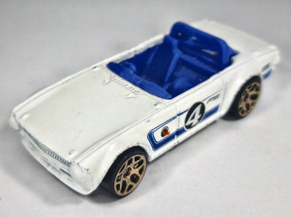 TRIUMPH TR6, Hot Wheels 2009, Die cast M16, Biały, 1:60, Resoraki – zdjęcie 2