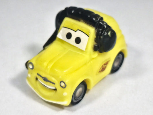 LUIGI, FIAT 500, Disney/Pixar, Plast Żółty, 1:68, Resoraki – zdjęcie 2