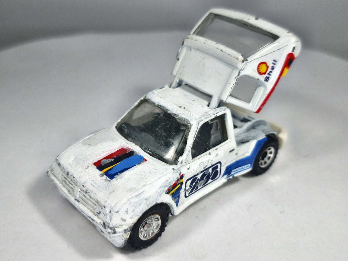 PEUGEOT 205 TURBO 16, Shell, Matchbox 1984, Die cast, Biały, 1:55, Resoraki – zdjęcie 2