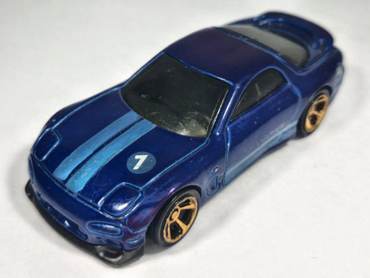 '95 MAZDA RX-7, Hot Wheels 2017, Die cast DTW90;, Granatowy, 1:52, Resoraki – zdjęcie 2