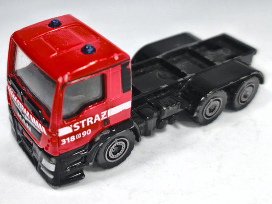 Ciągnik Siodłowy Man Tgs Straż pożarna Majorette Czerwony 1:74 – zdjęcie 2