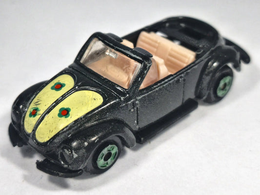 "VOLKSWAGON" VW BEETLE CABRIO (GARBUS), Zee Toys Ok. 1970, Czarny, 1:59 – zdjęcie 2