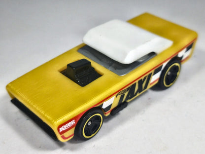 SMALL BLOC, TAXI, Hot Wheels 1983, Die cast 142, Żółty, 1:64, Resoraki – zdjęcie 2