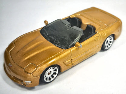 2000 CORVETTE CABRIO, Matchbox 2000, Die cast, Złoty, 1:64, Resoraki – zdjęcie 2