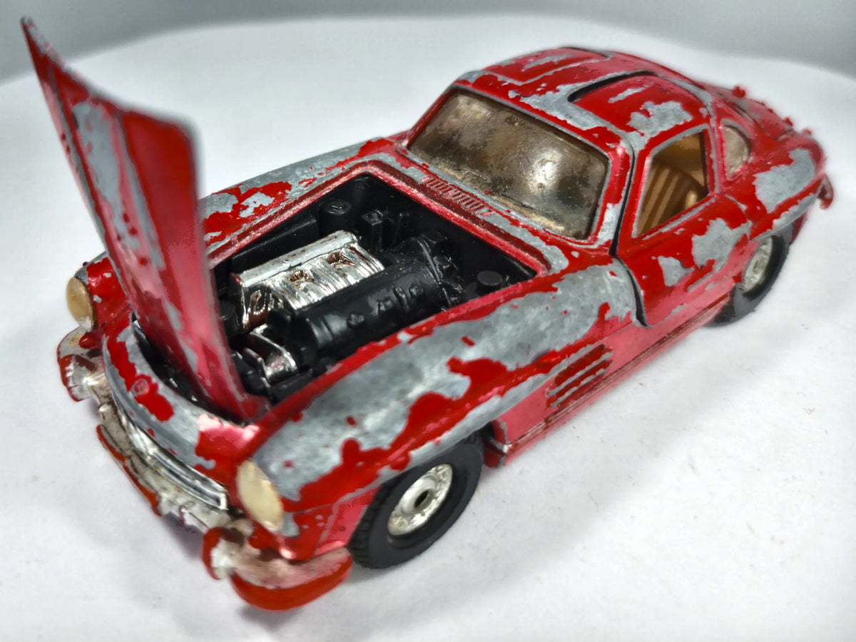 Mercedes Benz 300 SL Corgi '70 Czerwony 1:36 Made in Gt Britain – zdjęcie 2