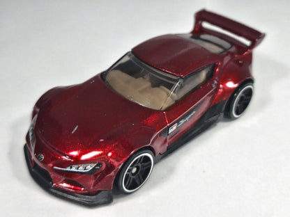 ’20 TOYOTA GR SUPRA, Hot Wheels 2020, Die cast GRX20, Bordowy 1:58 Resoraki – zdjęcie 2