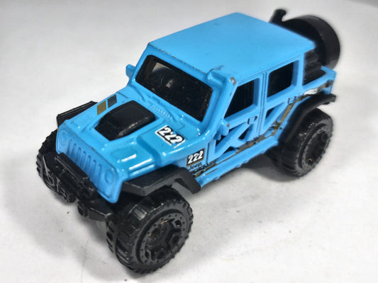 Jeep Wrangler Hot Wheels 2017 Mud Studs 1:64 222 Luzak Niebieski – zdjęcie 2