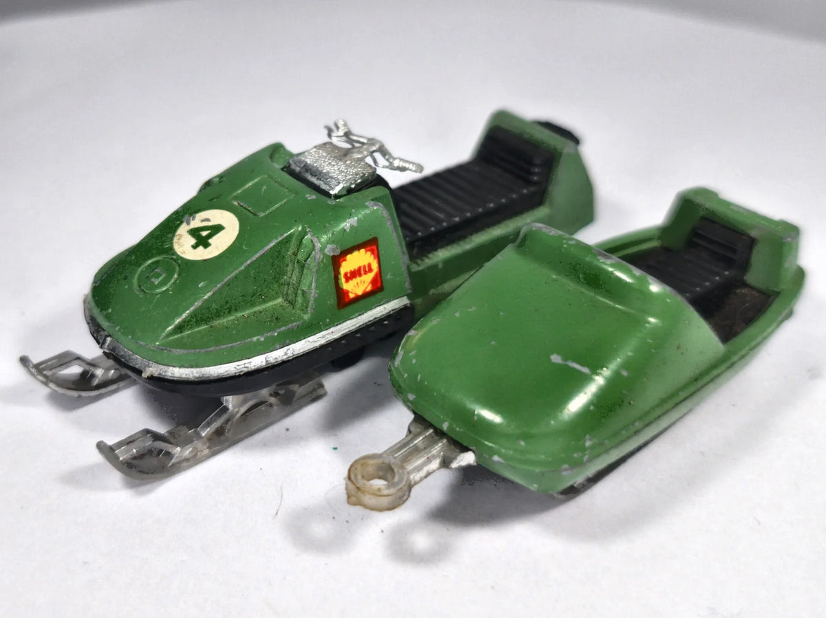 Moto-Neige Majorette '70 Zielony 1:36 Made in France Shell – zdjęcie 2