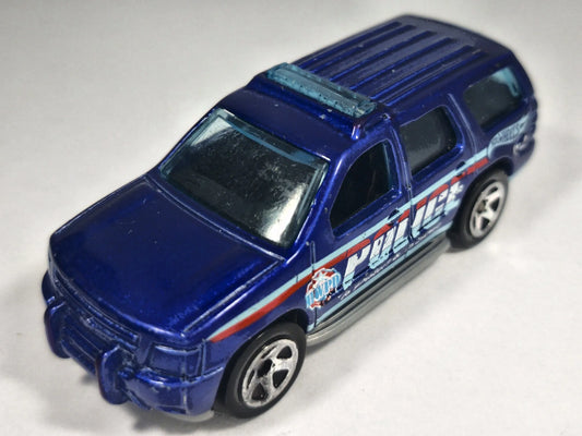 '07 CHEVY TAHOE POLICE, Hot Wheels 2007, Die cast, Niebieski 1:64, Resoraki – zdjęcie 2