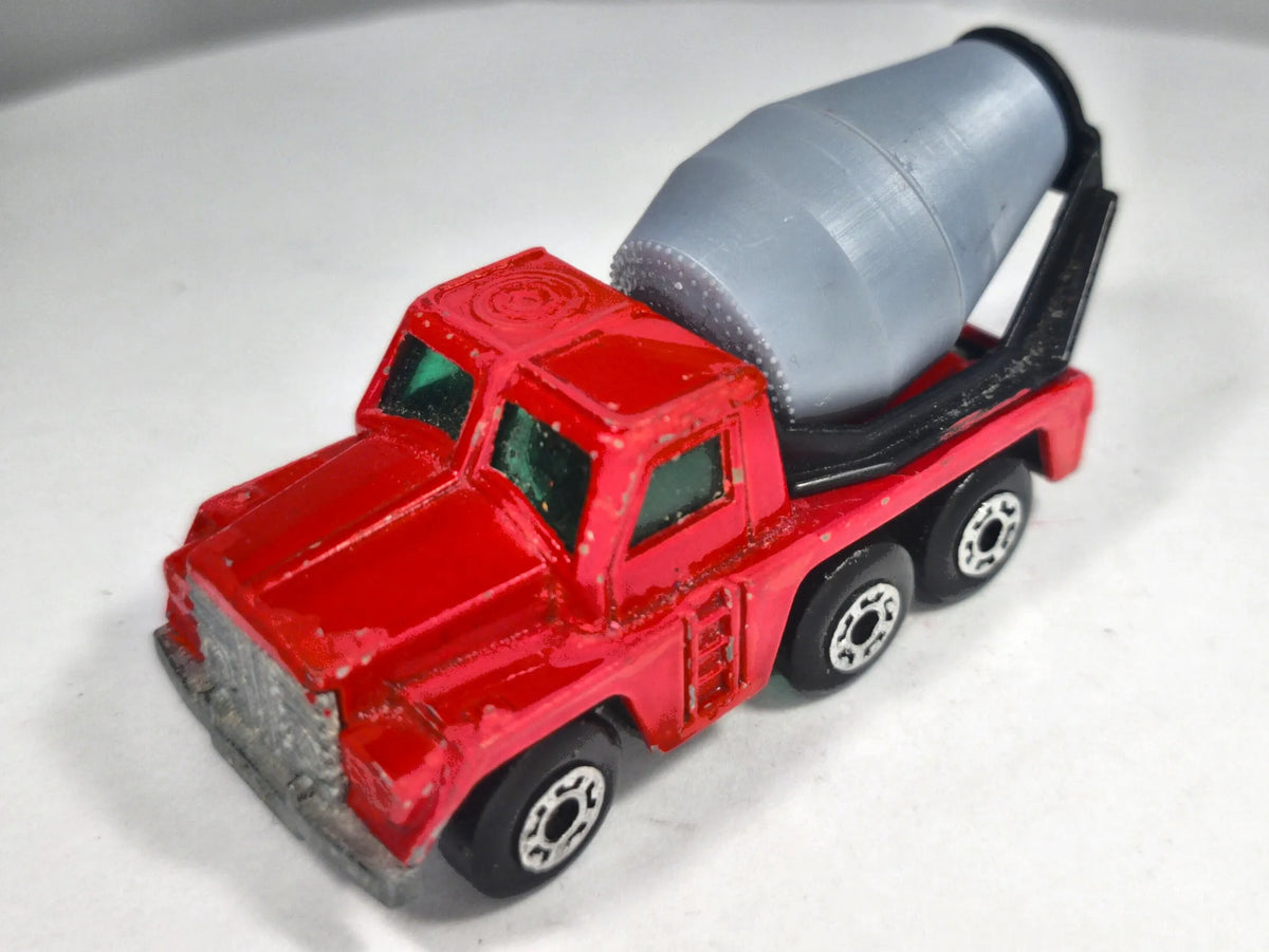 CEMENT TRUCK, Matchbox 1976, Made in England, Die cast N19, Czerwony, 1:87 – zdjęcie 2