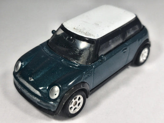 MINI COOPER, Welly, Die cast NO.52069, Ciemnozielony biały, 1:47, Resoraki – zdjęcie 2