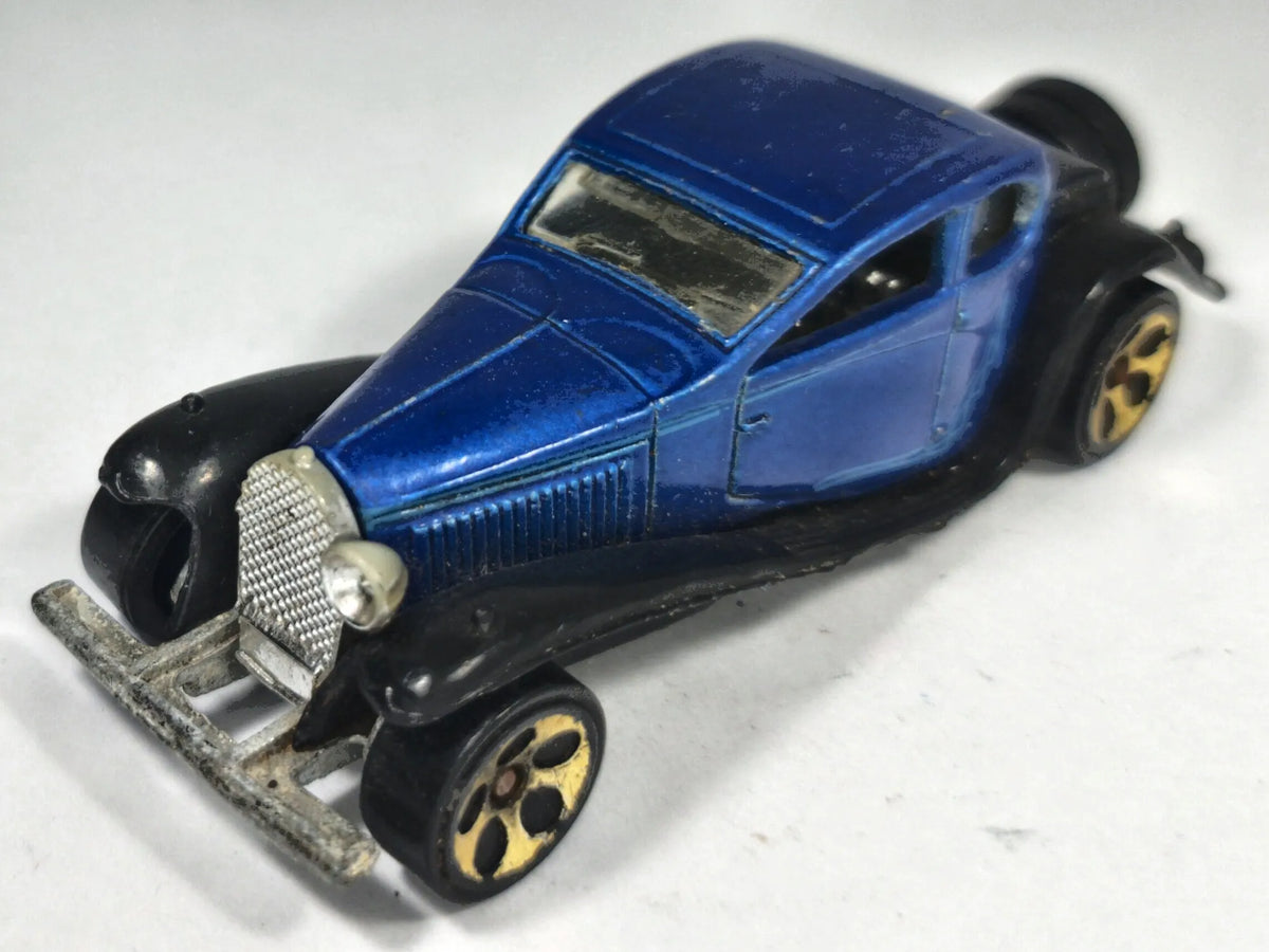 '37 Bugatti Type 50 Hot Wheels 1980 1:64 Luzak Niebieski – zdjęcie 2
