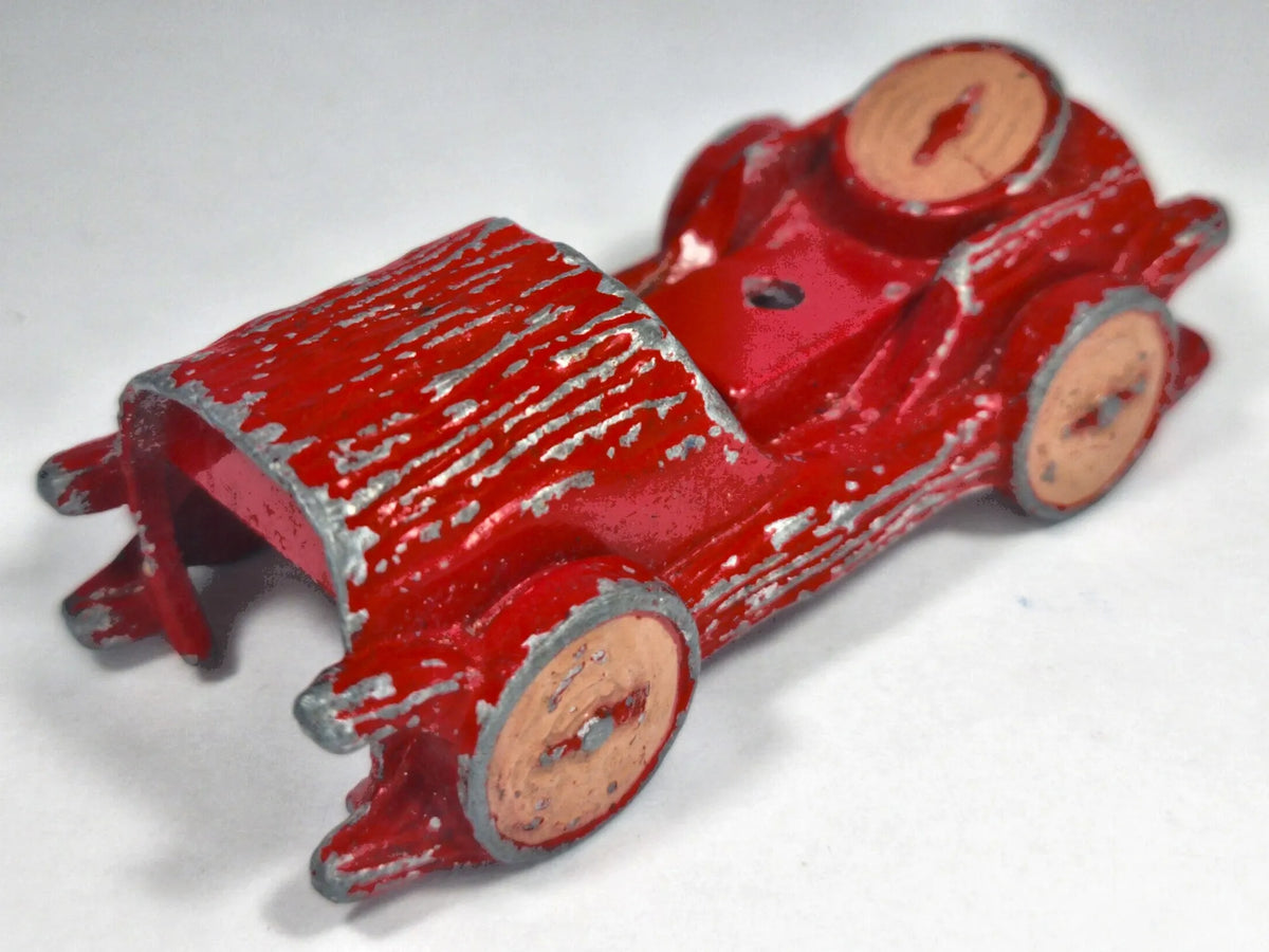 Żeliwny samochodzik wyścigowy A. C. Williams , Zabytek, Czerwony, 1:64 – zdjęcie 2