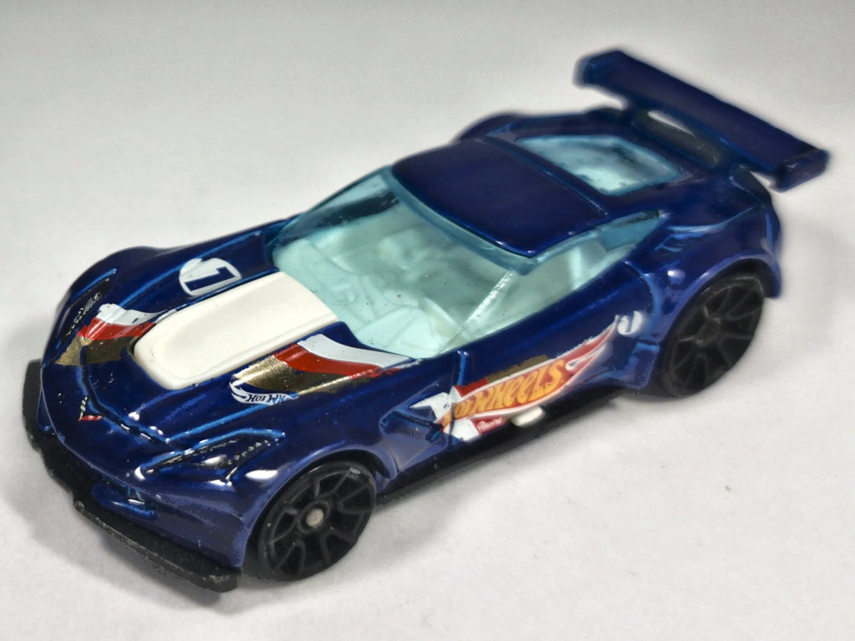 Chevrolet Corvette C7.R Hot Wheels 2014 Mainline 1:64 1 Luzak Niebieski – zdjęcie 2