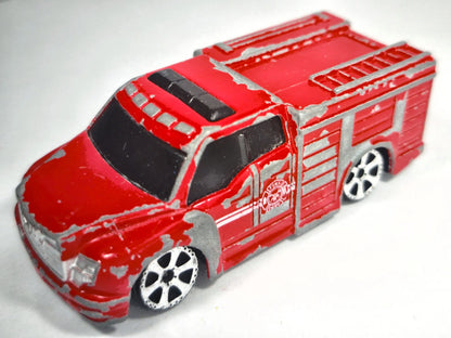FIRE TRUCK (Straż pożarna) Motor Max, Die cast 6189/6190, Czerwony, 1:64 – zdjęcie 2