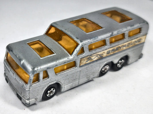 Autobus Coach Superfast Matchbox '70 Srebrny 1:87 Made in England Greyhound – zdjęcie 2