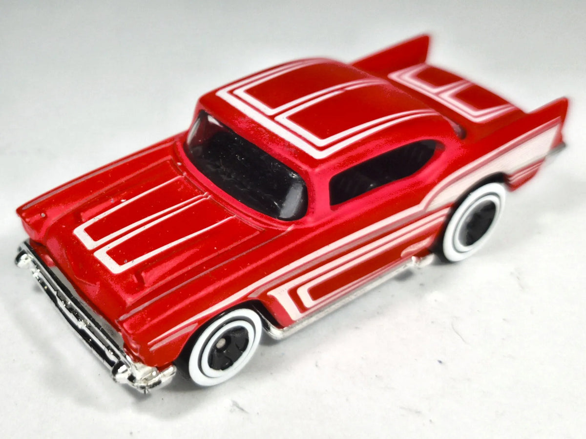 '57 Chevy Hot Wheels 1976-2018 1:64 Luzak Czerwony – zdjęcie 2