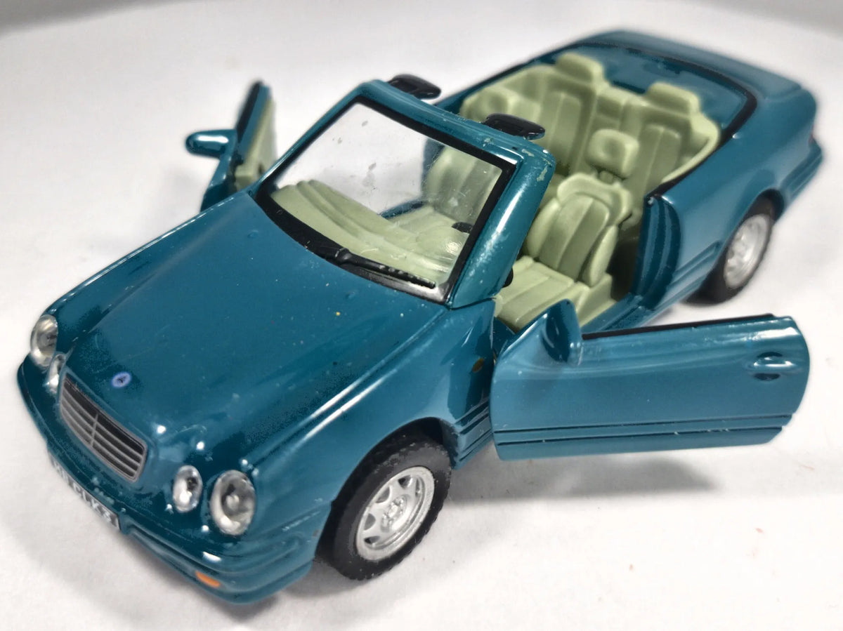 MERCEDES BENZ CLK CABRIO, Hongwell ok 2005, Die cast, Zielony 1:40 Resoraki – zdjęcie 2